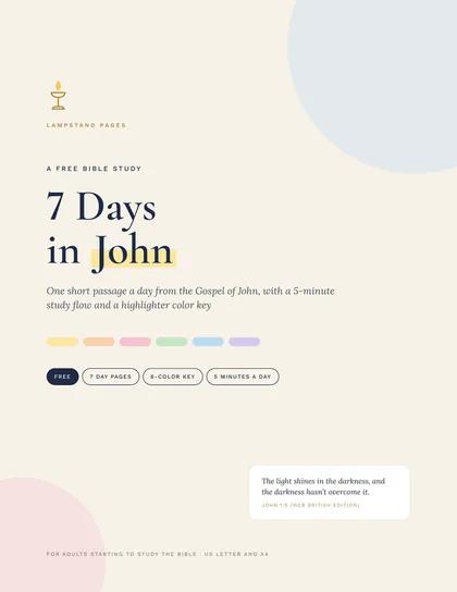 Cover of 7 Days in John, a free 7-day Bible study