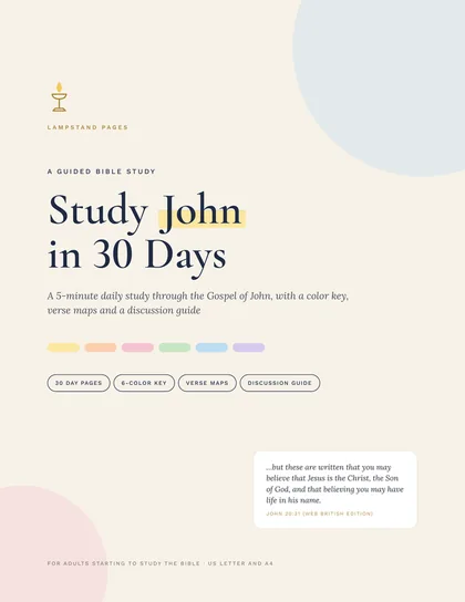 Cover of Study John in 30 Days, a guided Bible study