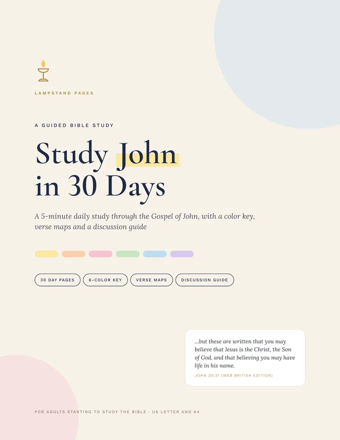 Cover of Study John in 30 Days, a guided Bible study